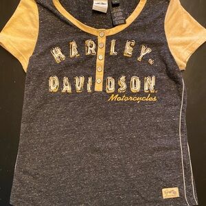 Harley-Davidson Gray Gold Tee Shirt